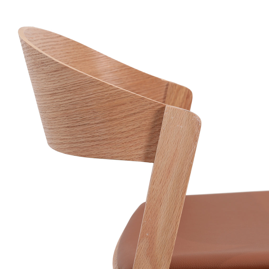 Natural Verona Dining Chair - Brown Seat (Set of 2)
