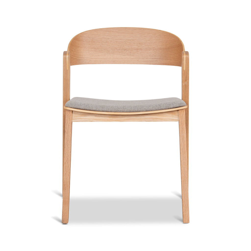 Natural Verona Dining Chair - Grey Seat (Set of 2)