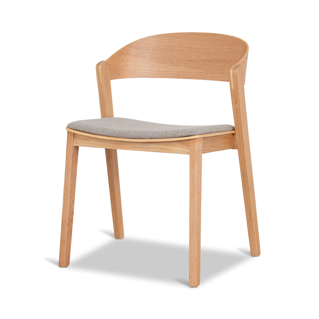 Natural Verona Dining Chair - Grey Seat (Set of 2)