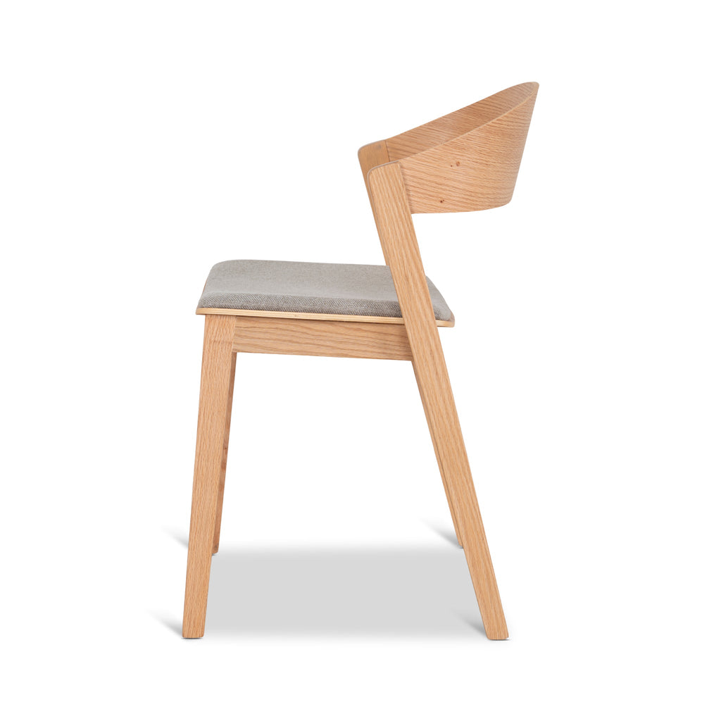Natural Verona Dining Chair - Grey Seat (Set of 2)