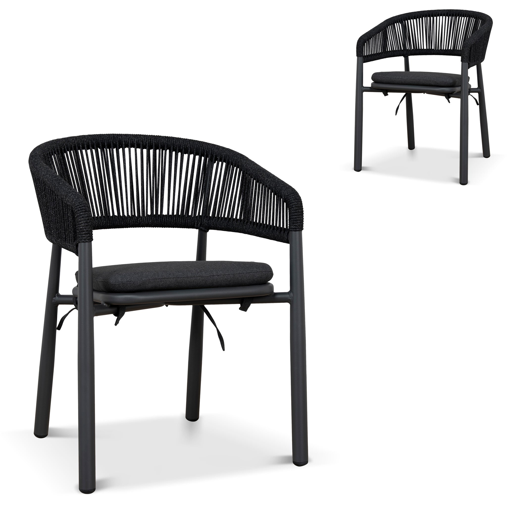 Outdoor Verona Dining Chair - Charcoal (Set of 2)