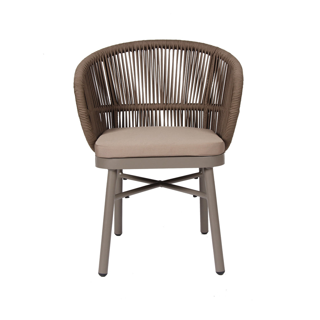 Beige Outdoor Verona Dining Chair - Brown (Set of 2)