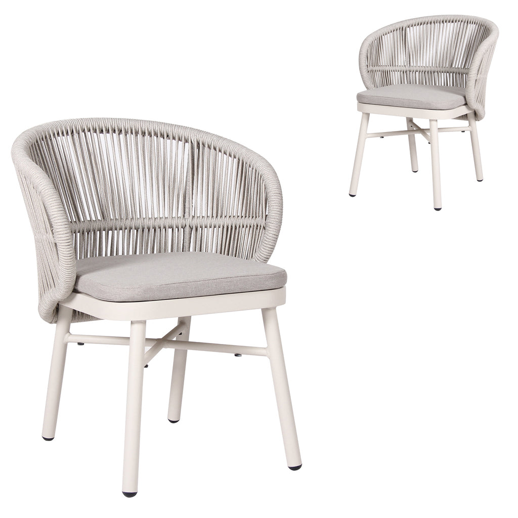 Sand White Outdoor Verona Dining Chair - Light Grey (Set of 2)
