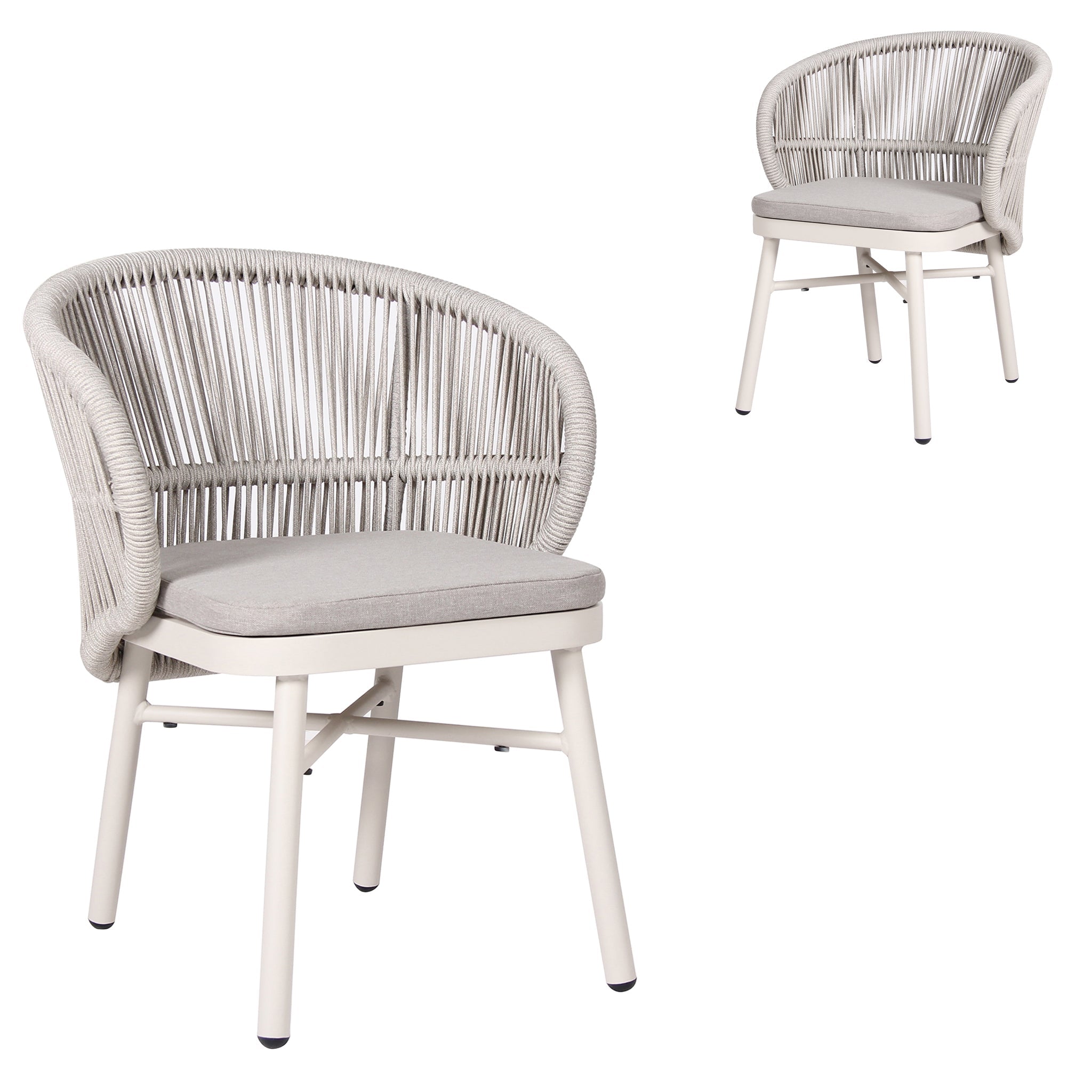 Sand White Outdoor Verona Dining Chair - Light Grey (Set of 2)