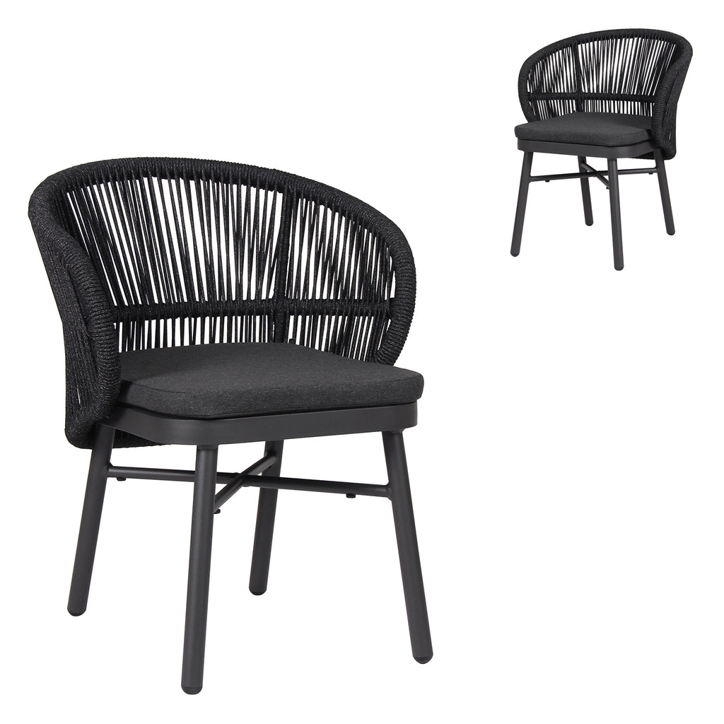 Outdoor Verona Dining Chair - Charcoal (Set of 2)