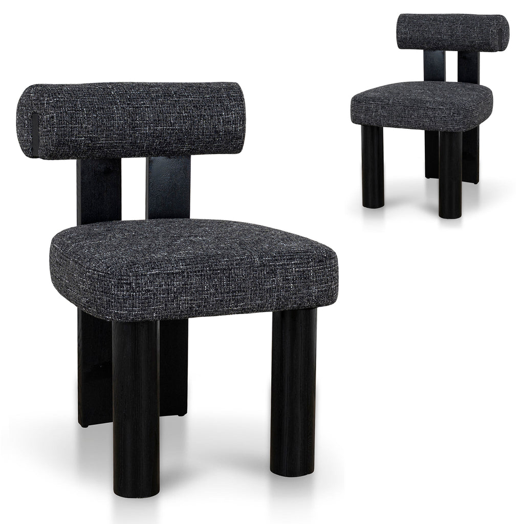 Black Verona Dining Chair - Field Charcoal (Set of 2)