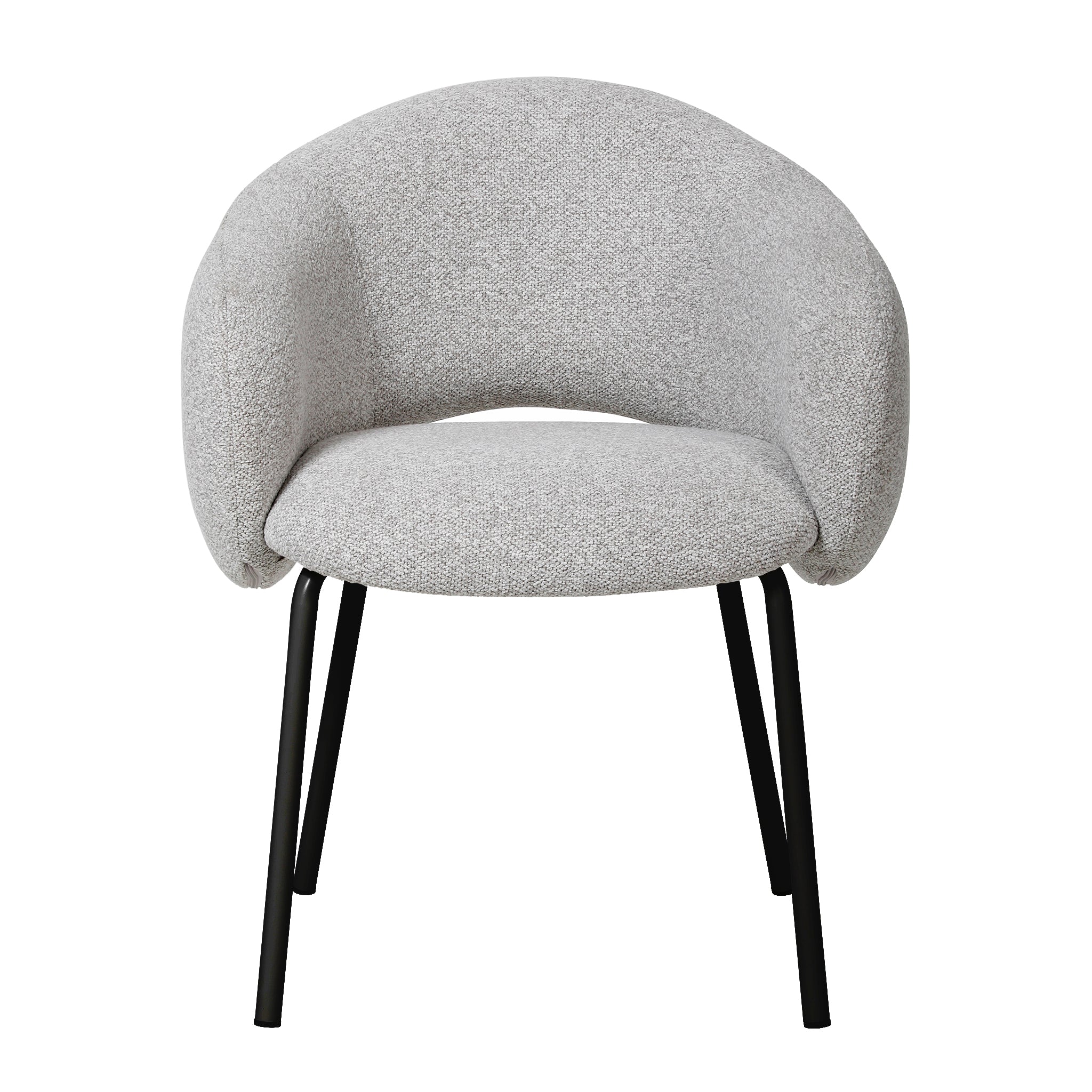 Black Verona Dining Chair - Clay Grey (Set of 2)