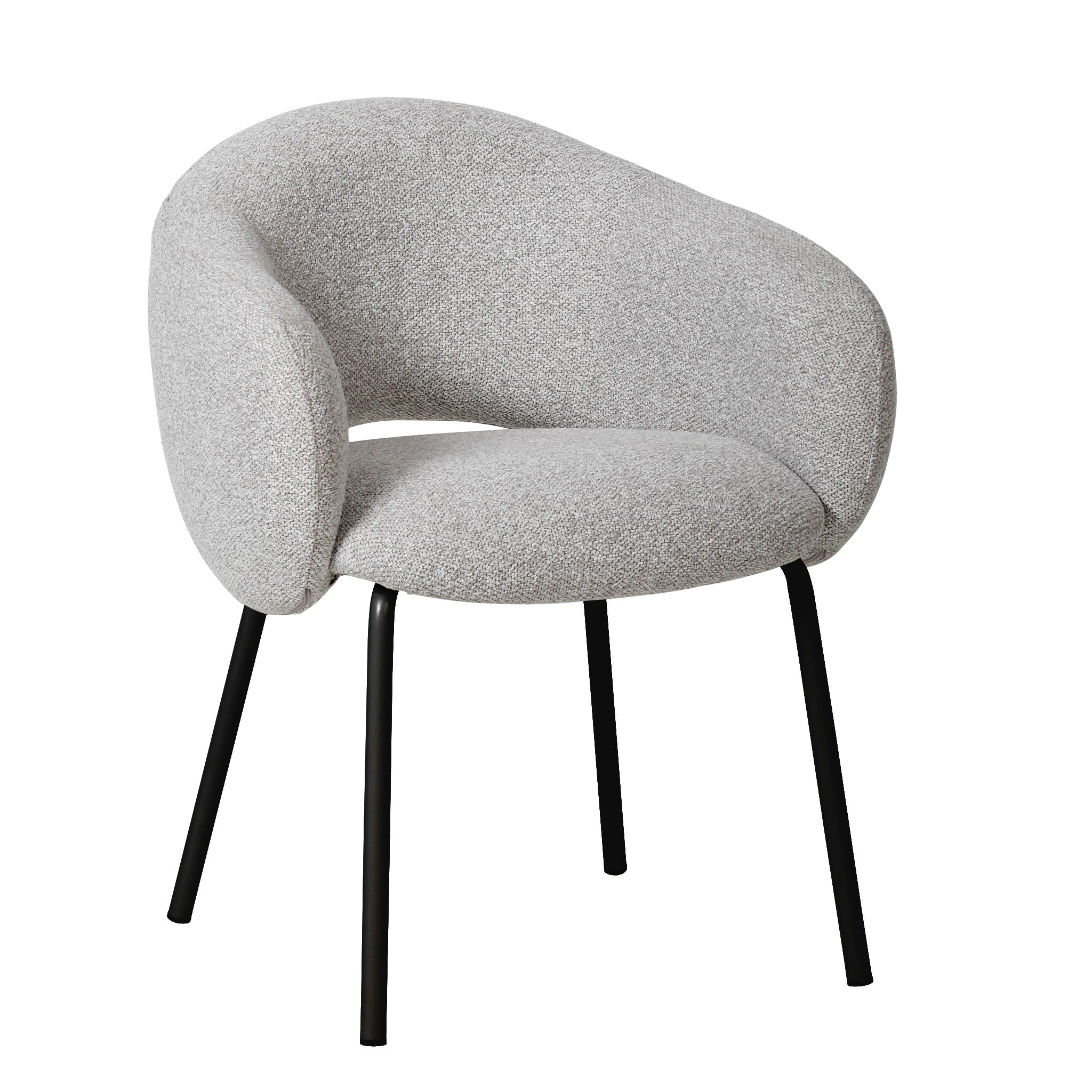 Black Verona Dining Chair - Clay Grey (Set of 2)