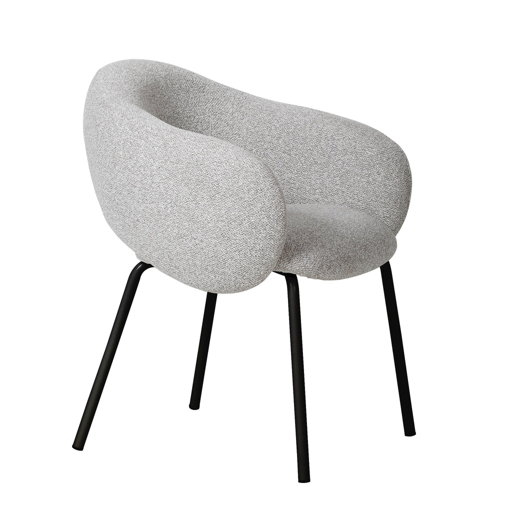 Black Verona Dining Chair - Clay Grey (Set of 2)