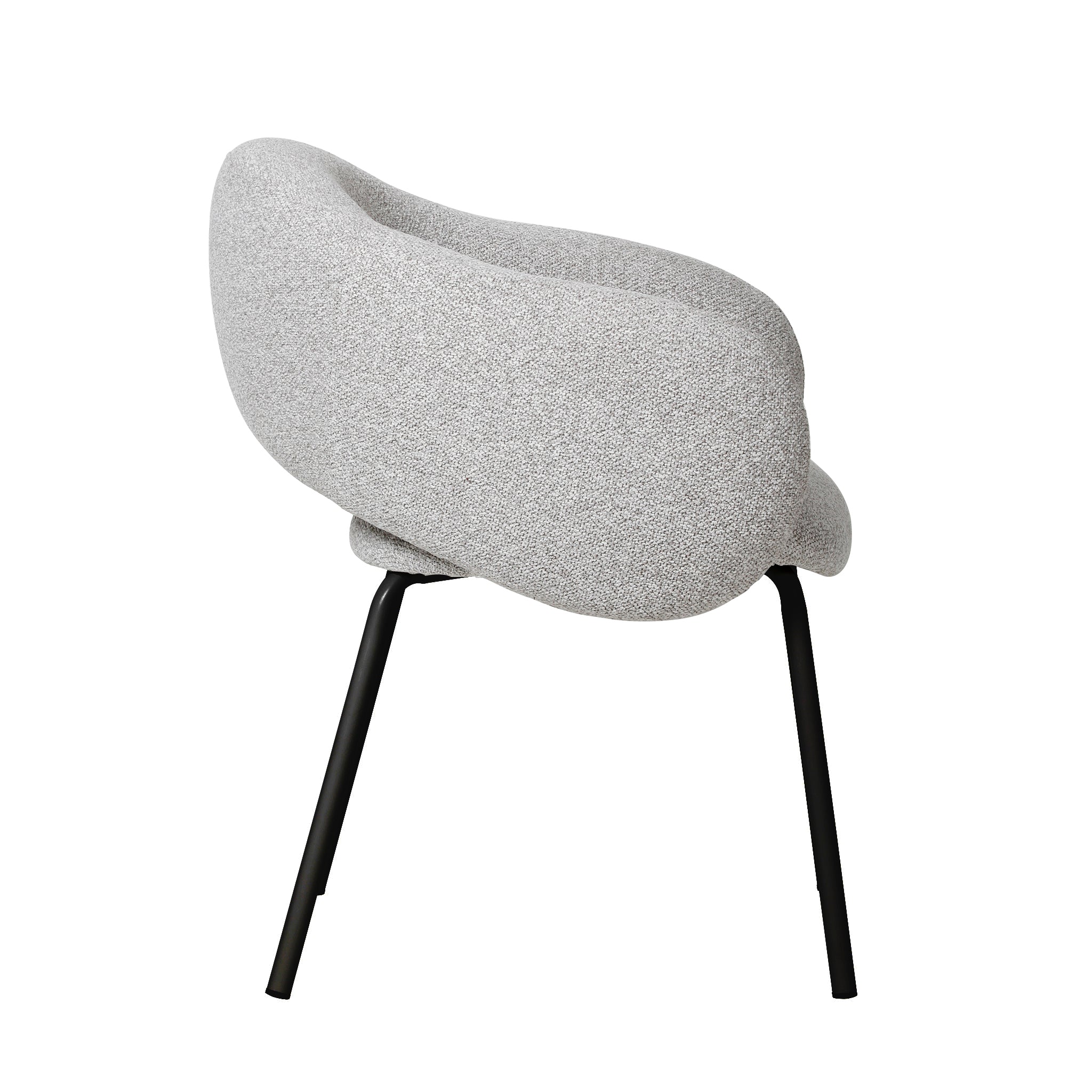 Black Verona Dining Chair - Clay Grey (Set of 2)