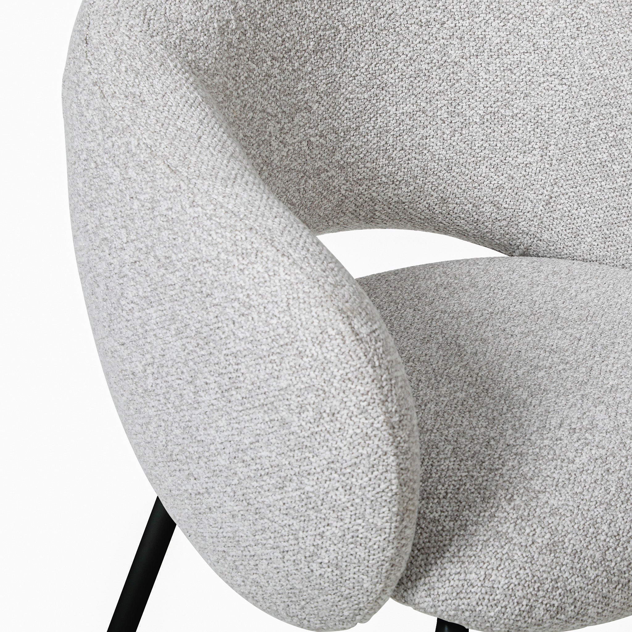 Black Verona Dining Chair - Clay Grey (Set of 2)