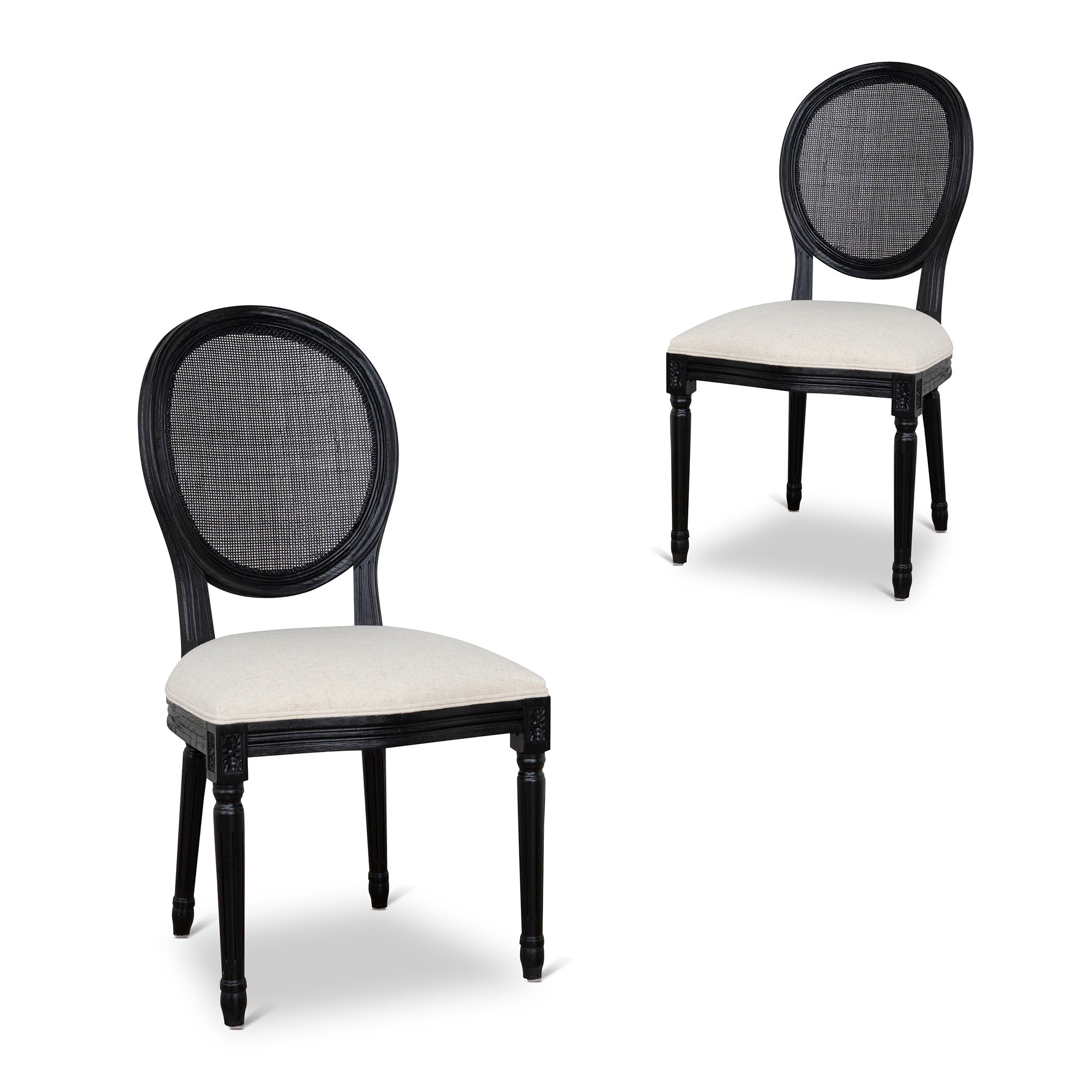 Black ELM Verona Dining Chair - Dawn Beige (Set of 2)