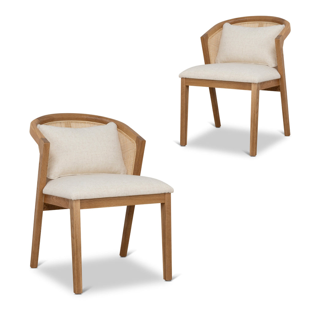 Fabric Verona Dining Chair - Dawn Beige (Set of 2)