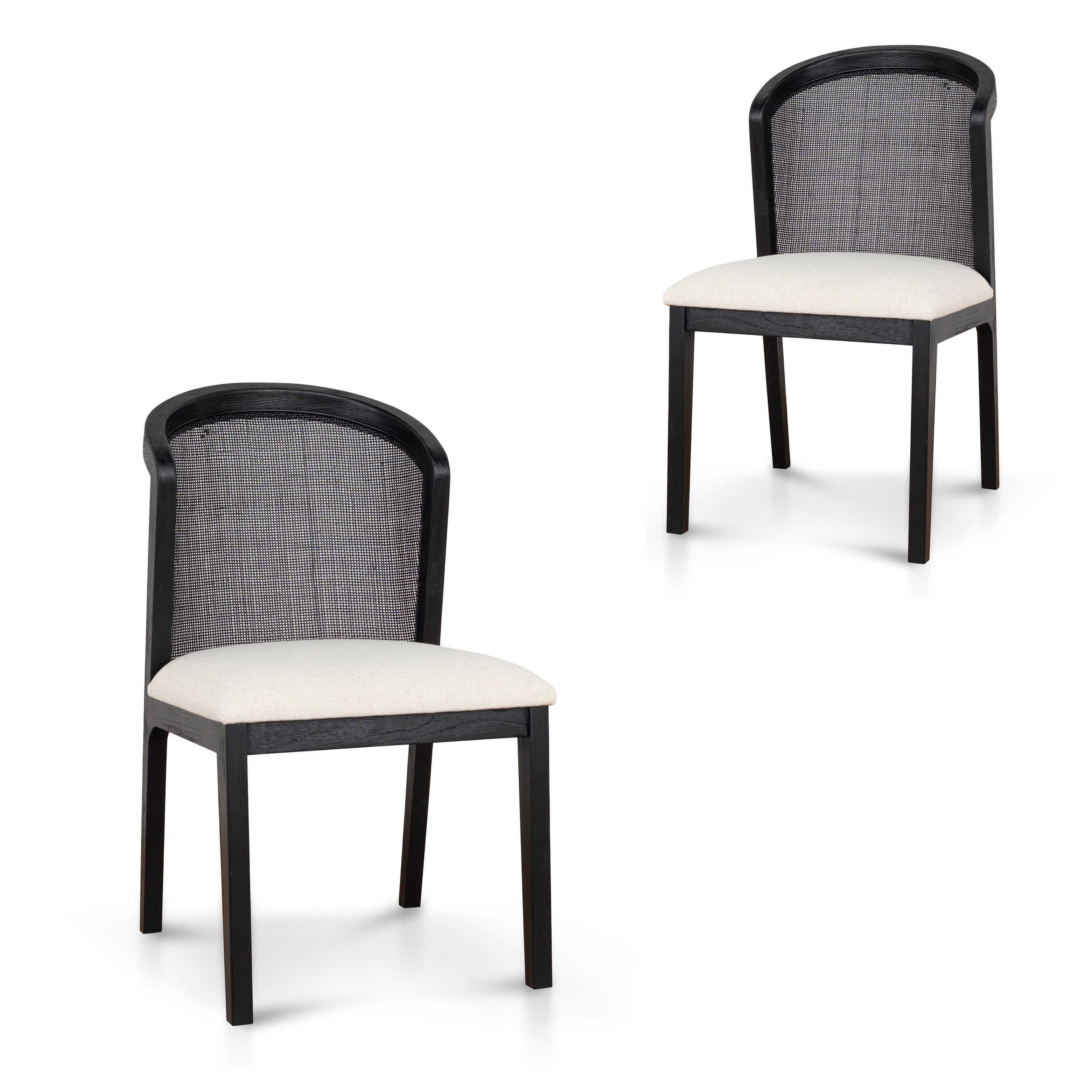Black ELM Verona Dining Chair - Dawn Beige (Set of 2)