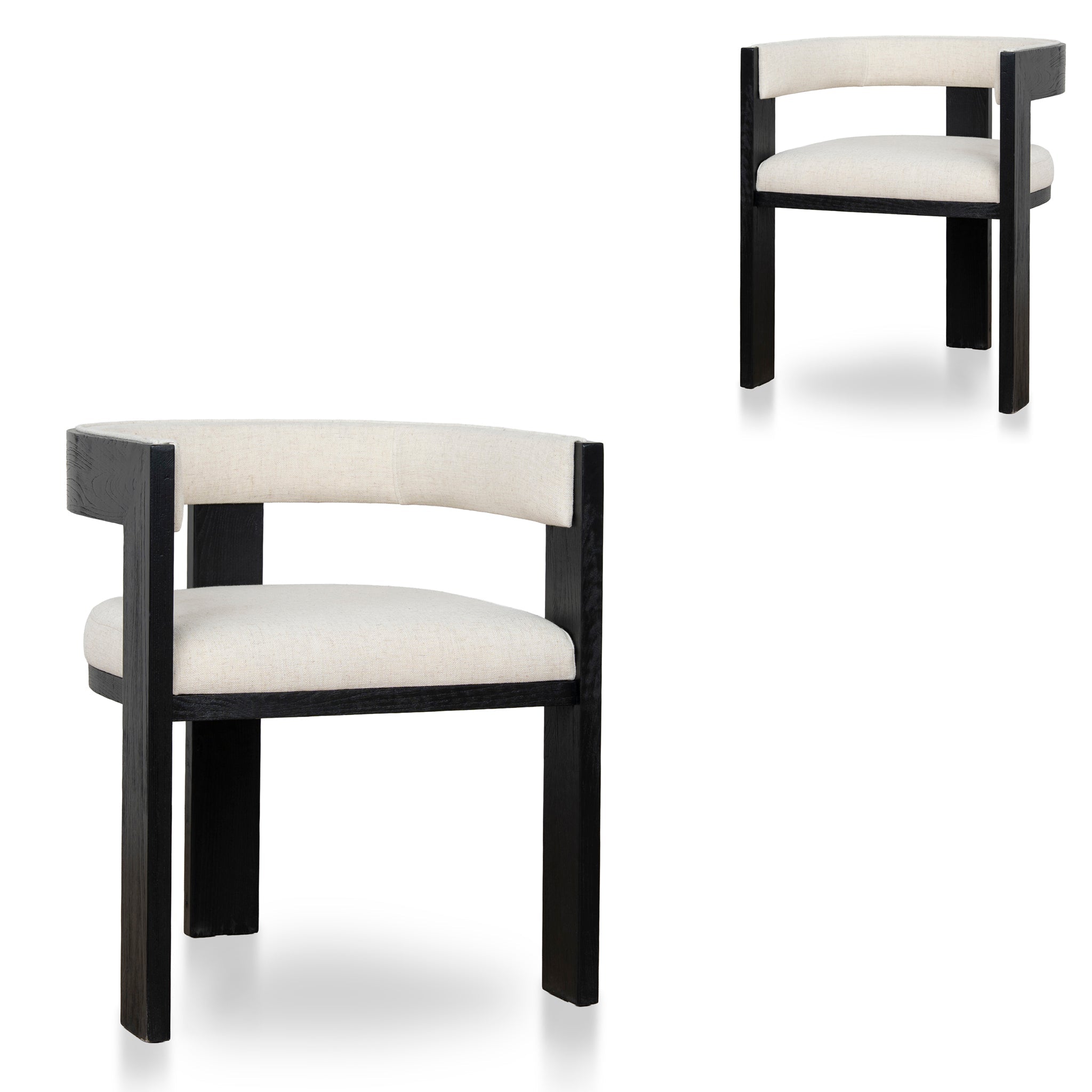 Black ELM Verona Dining Chair - Dawn Beige (Set of 2)