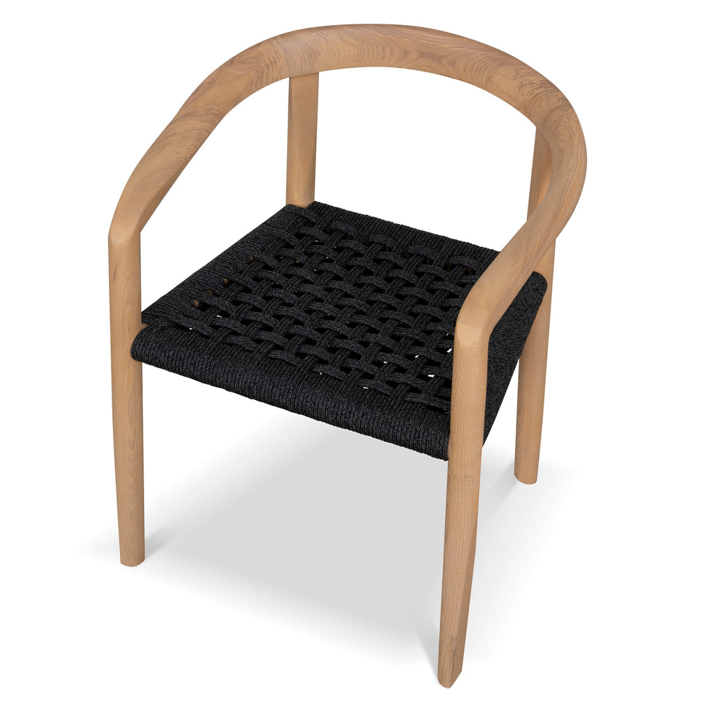 Natural Verona Dining Chair - Naxos Charcoal Rope (Set of 2)
