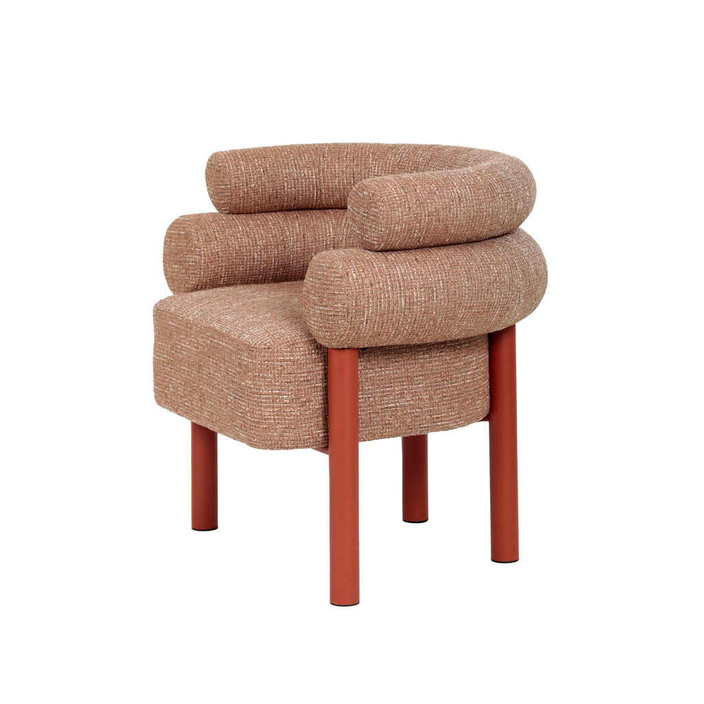 Sandy Red Armchair - Russet Brown
