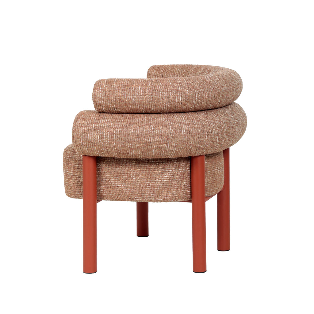 Sandy Red Armchair - Russet Brown