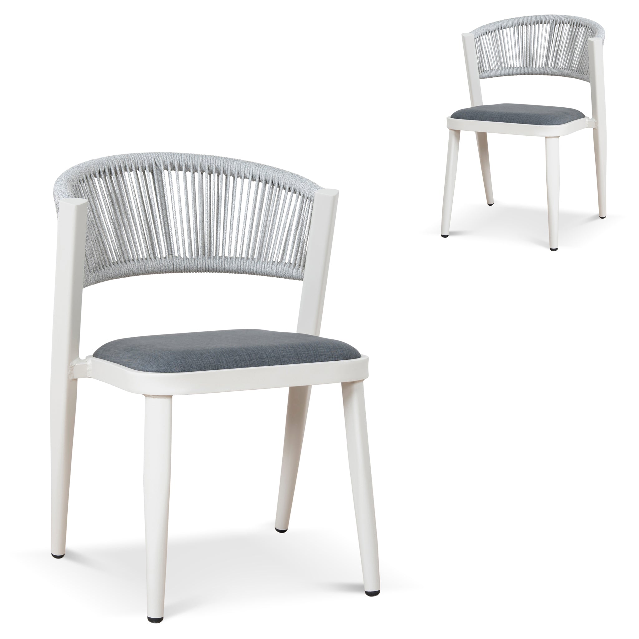 Sand White Outdoor Verona Dining Chair - Grey (Set of 2)