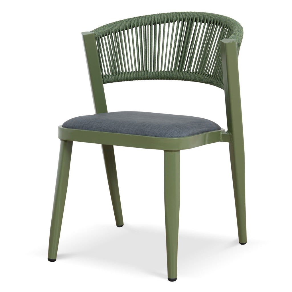 Army Green Outdoor Verona Dining Chair - Grey (Set of 2)