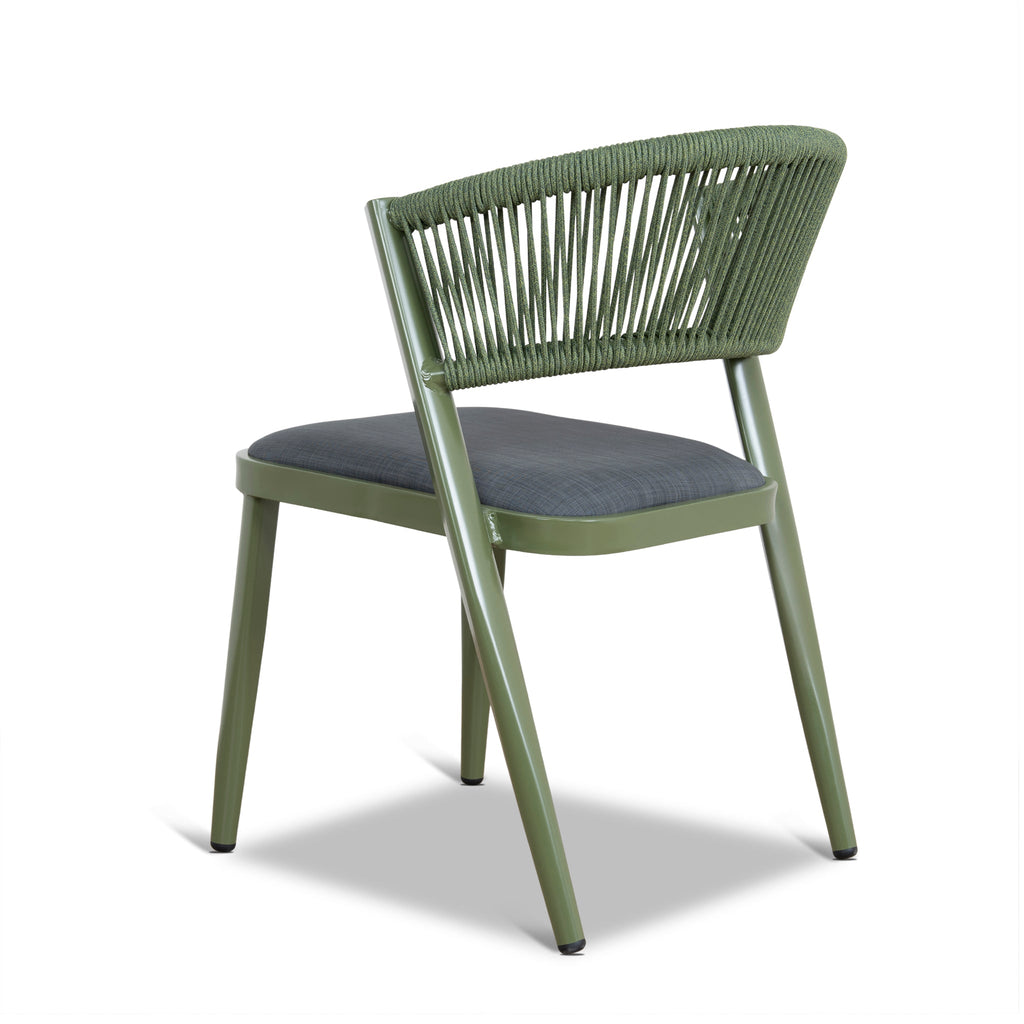 Army Green Outdoor Verona Dining Chair - Grey (Set of 2)