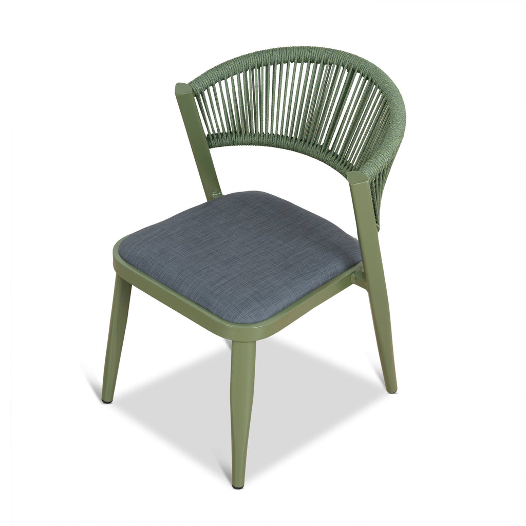 Army Green Outdoor Verona Dining Chair - Grey (Set of 2)