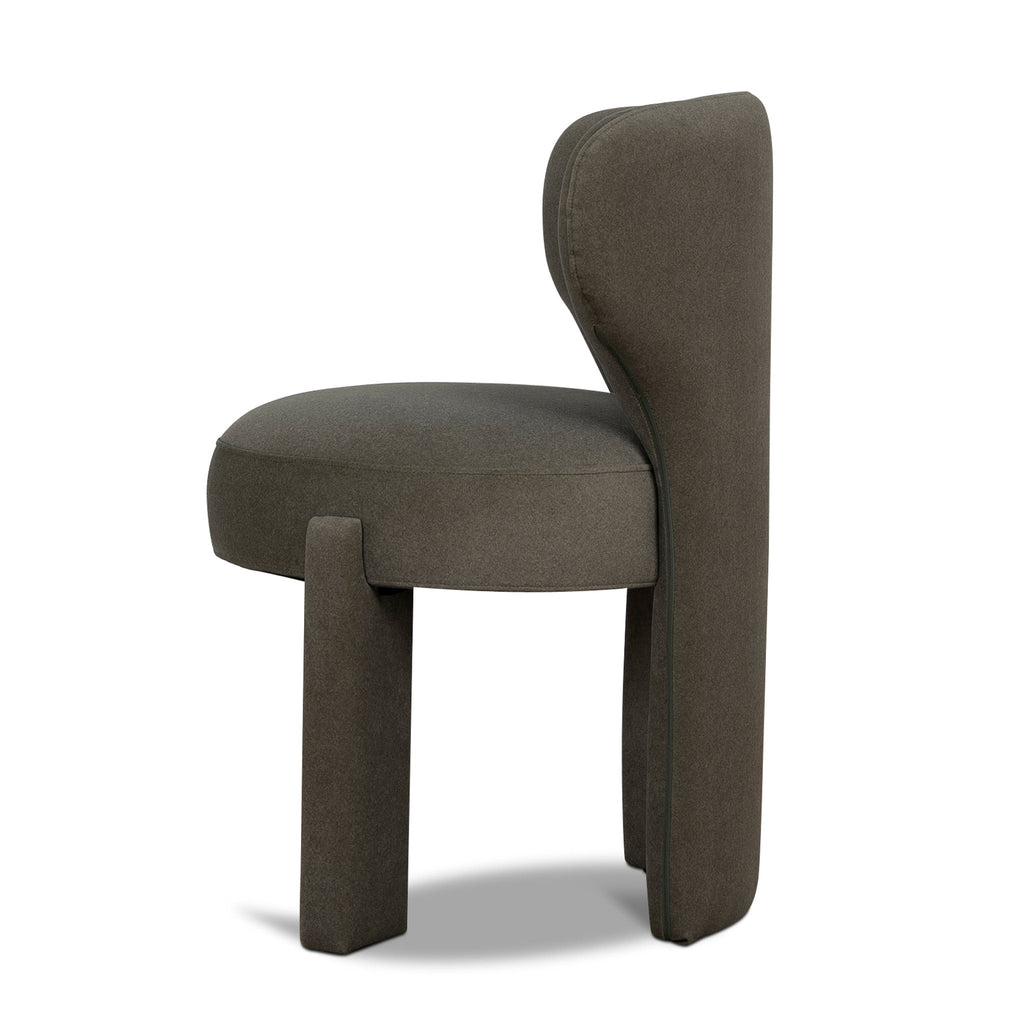 Fabric Verona Dining Chair - Dark Moss Green