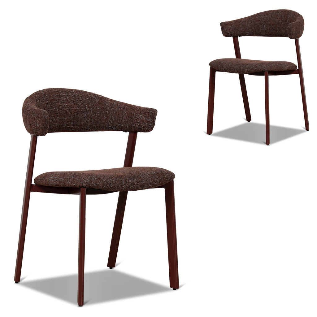 Red Verona Dining Chair - Moss Brown (Set of 2)