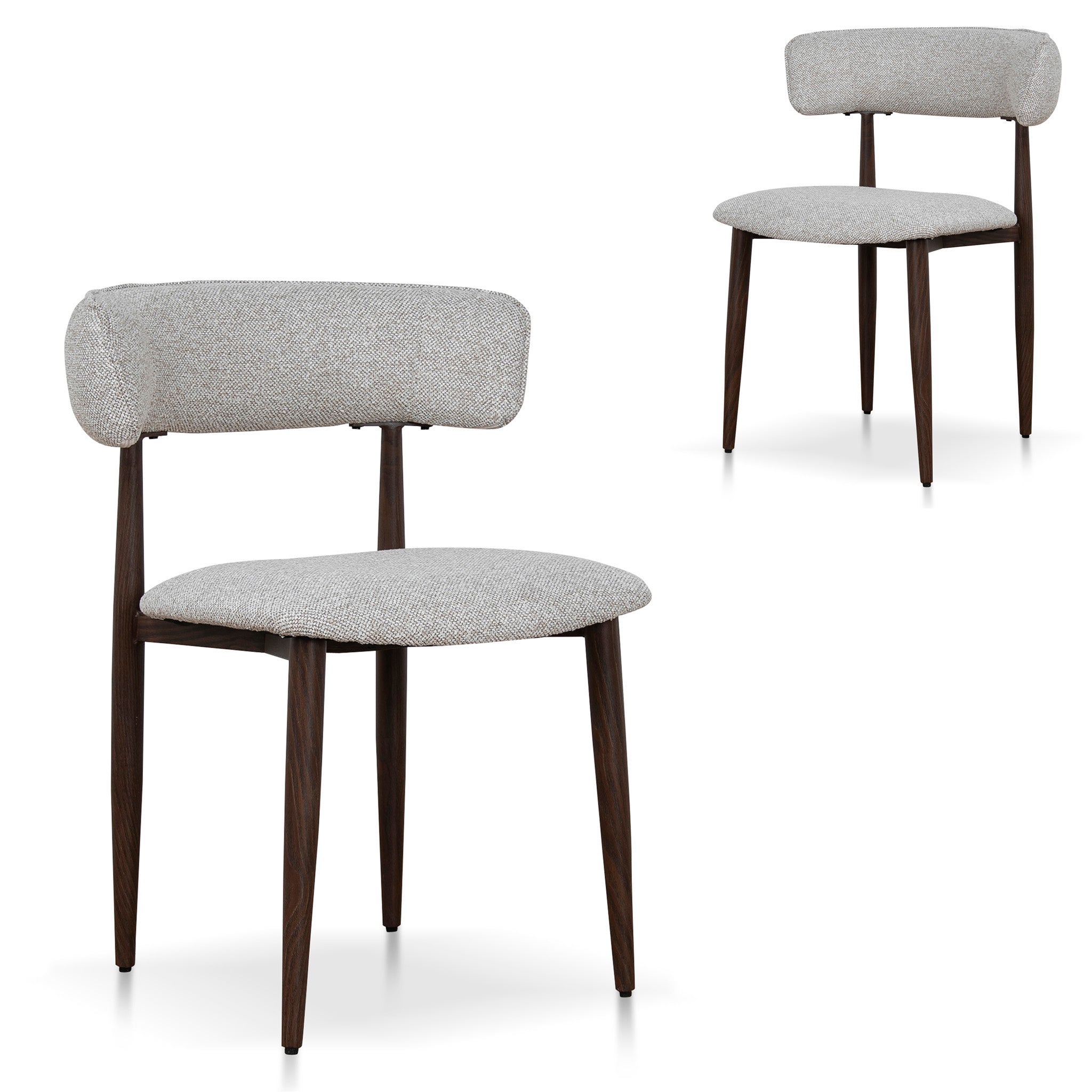 Walnut Verona Dining Chair - Clay Beige (Set of 2)