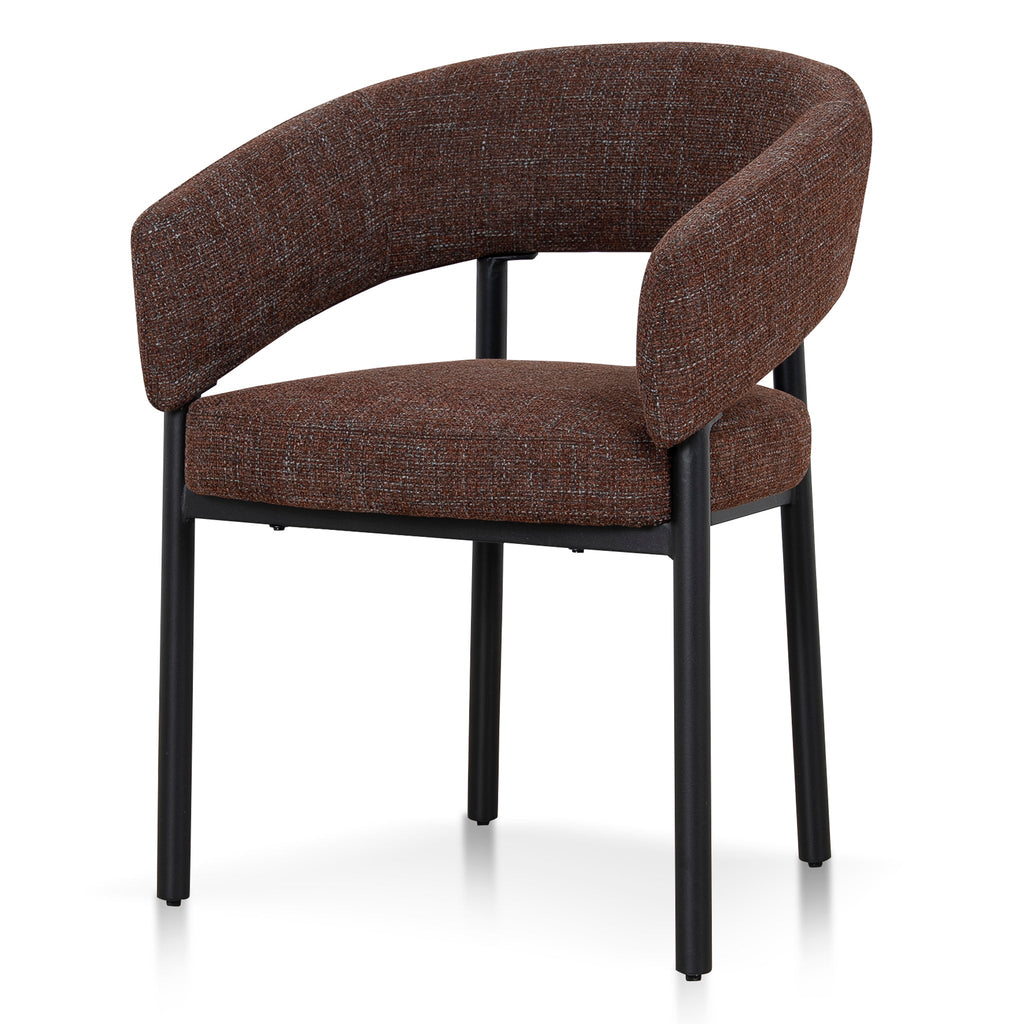 Black Verona Dining Chair - Moss Brown (Set of 2)