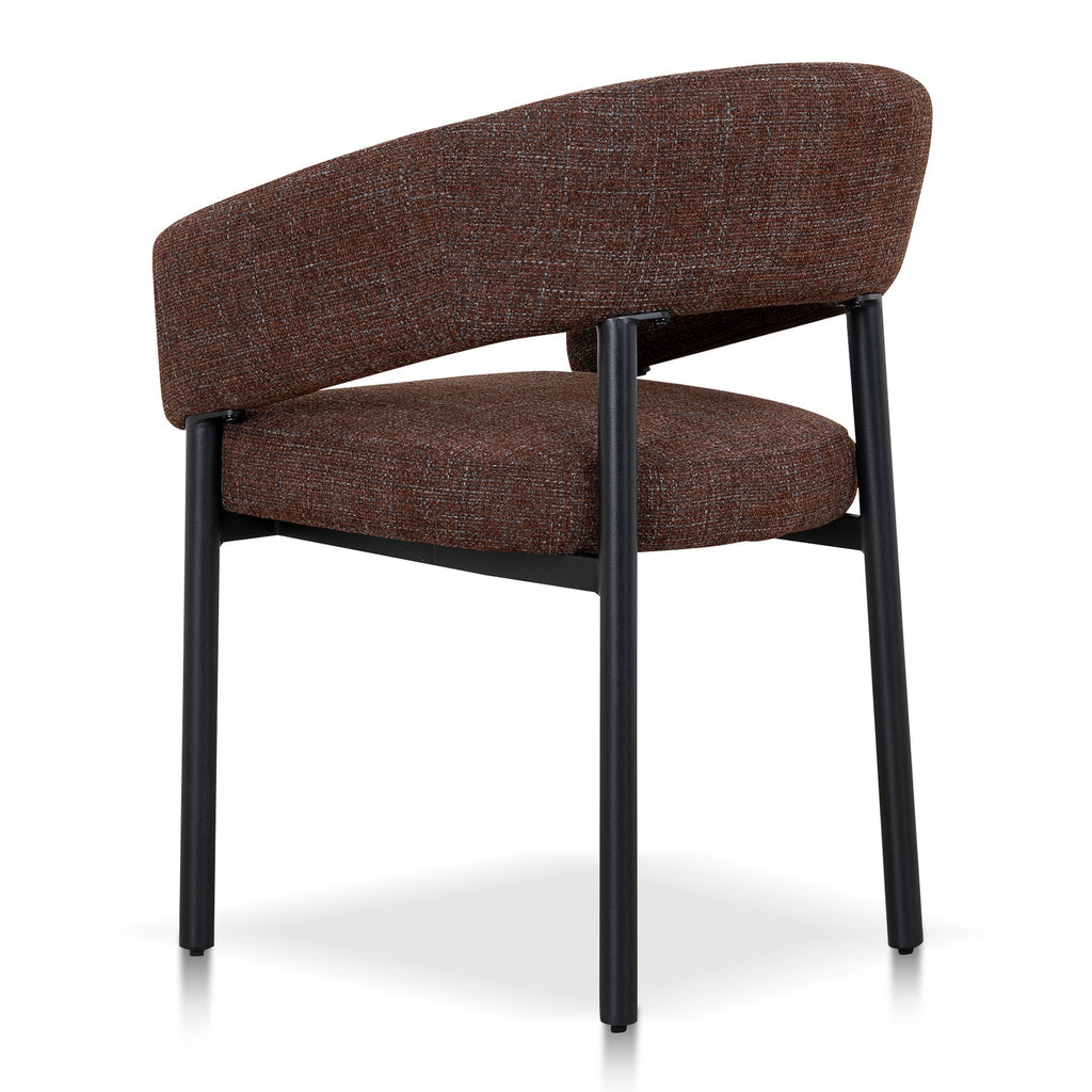 Black Verona Dining Chair - Moss Brown (Set of 2)