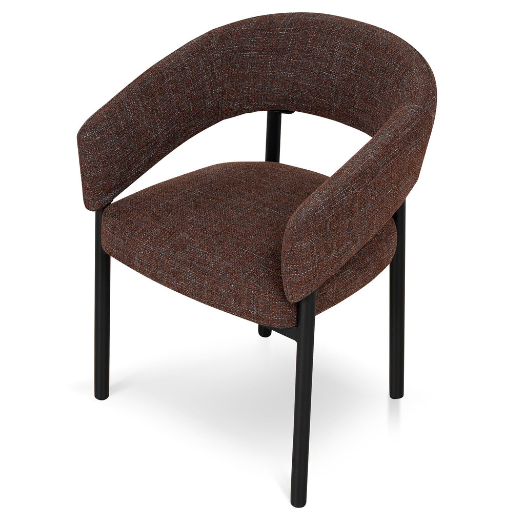 Black Verona Dining Chair - Moss Brown (Set of 2)