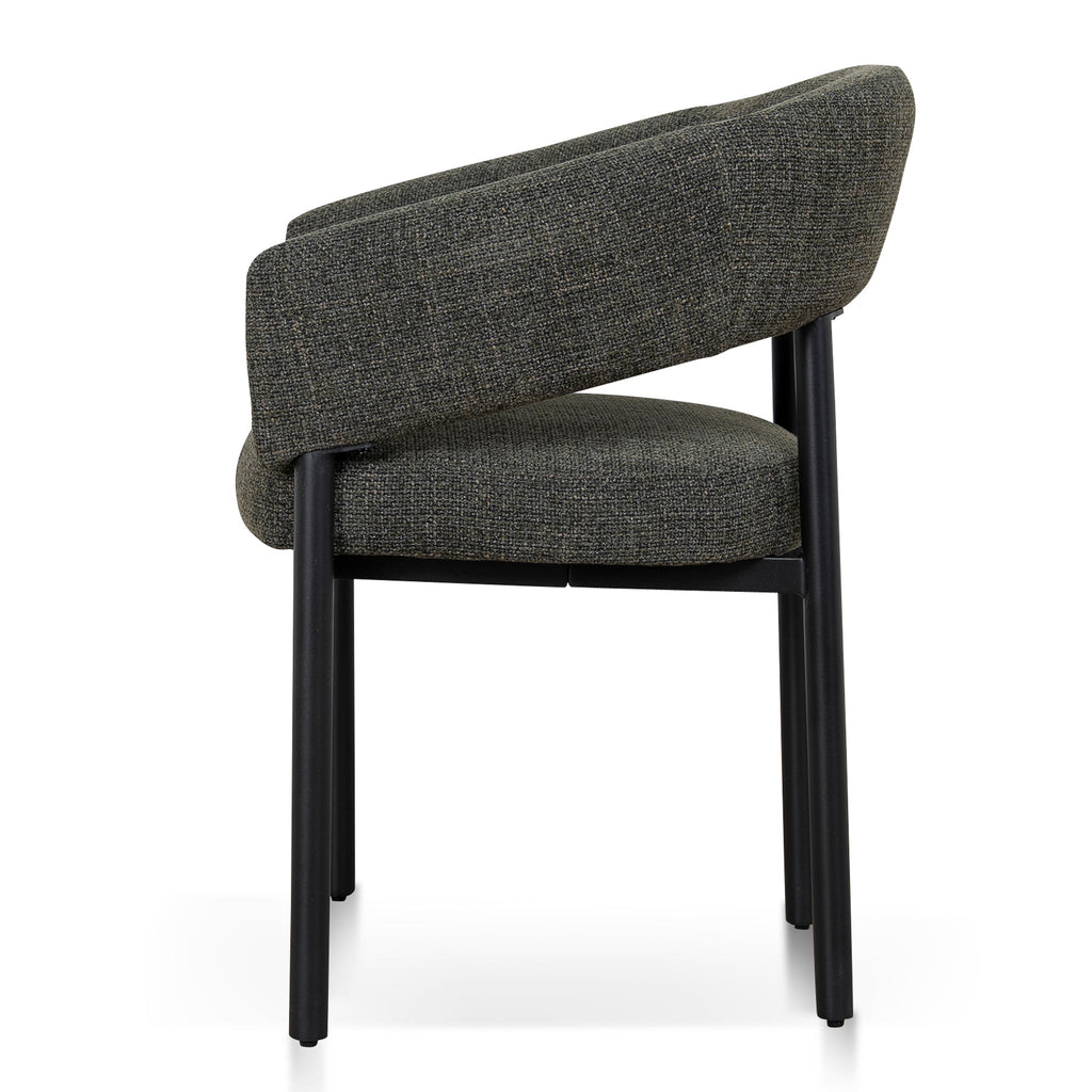Black Verona Dining Chair - Kaitoke Green (Set of 2)