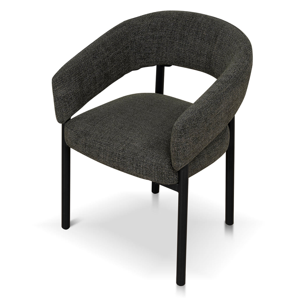 Black Verona Dining Chair - Kaitoke Green (Set of 2)
