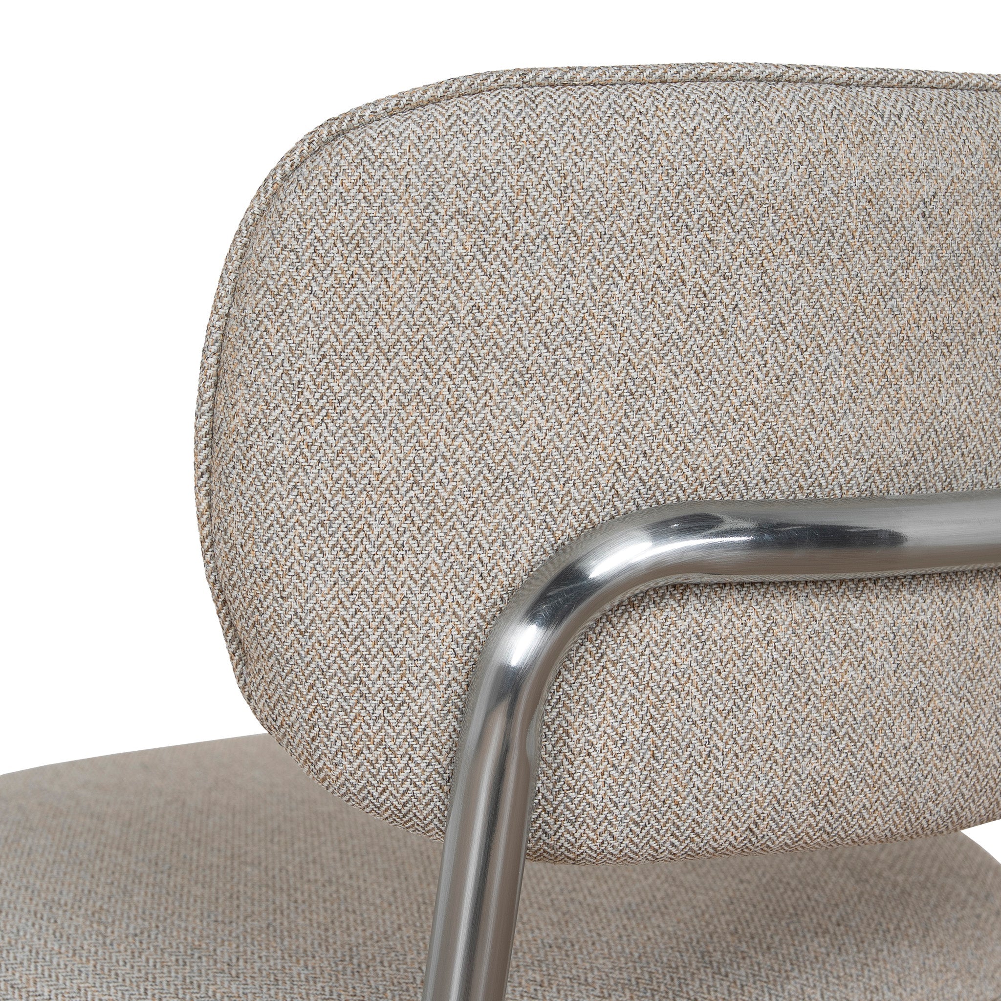 Chrome Verona Dining Chair - Henry Beige (Set of 2)