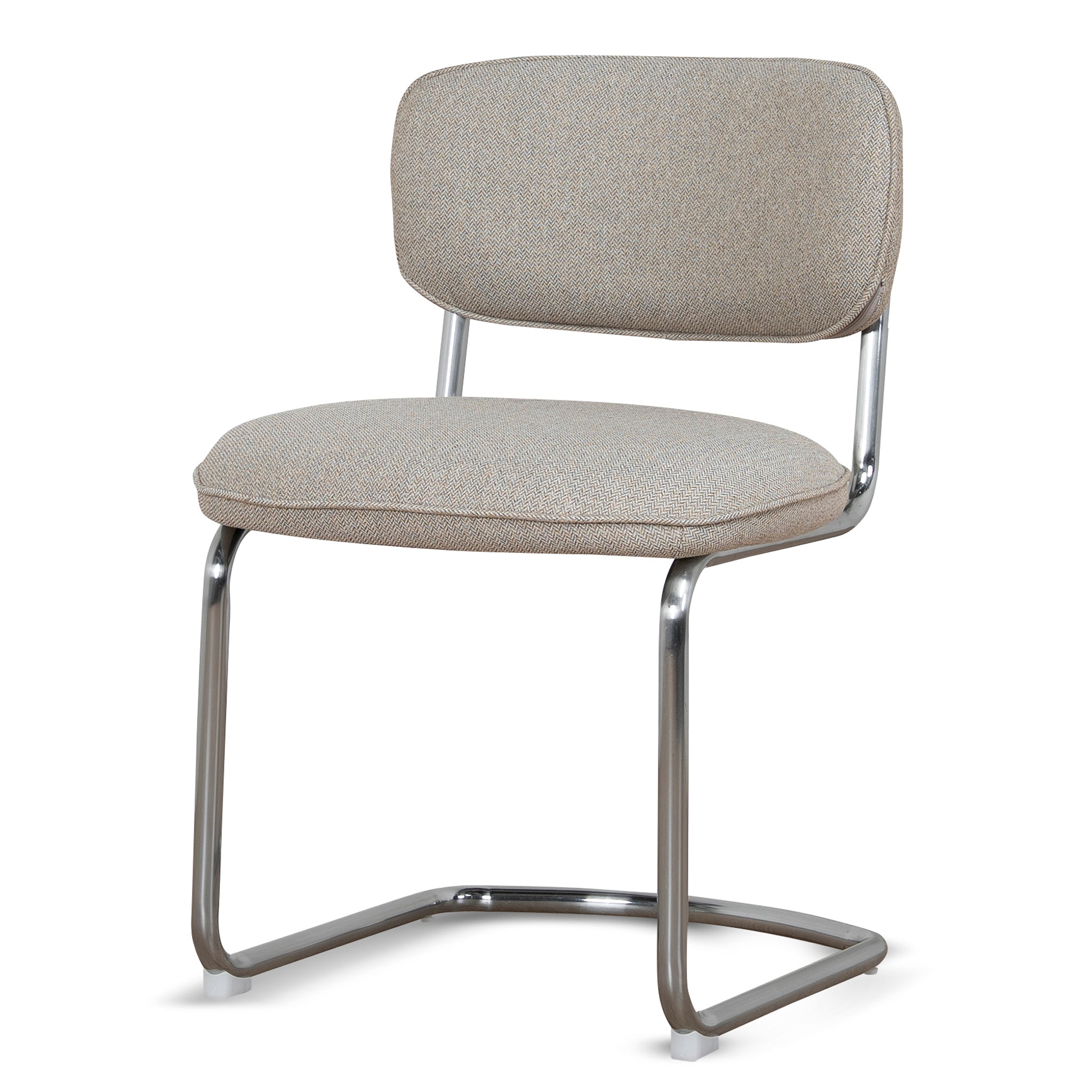 Chrome Verona Dining Chair - Henry Beige (Set of 2)