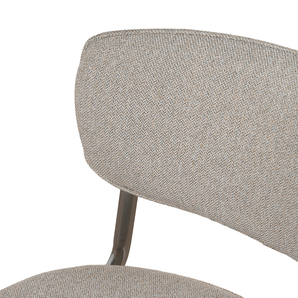Chrome Verona Dining Chair - Henry Beige (Set of 2)