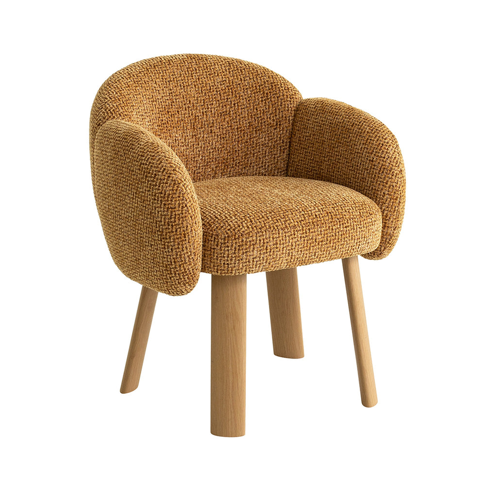 Natural Verona Dining Chair - Honeycomb Ochre