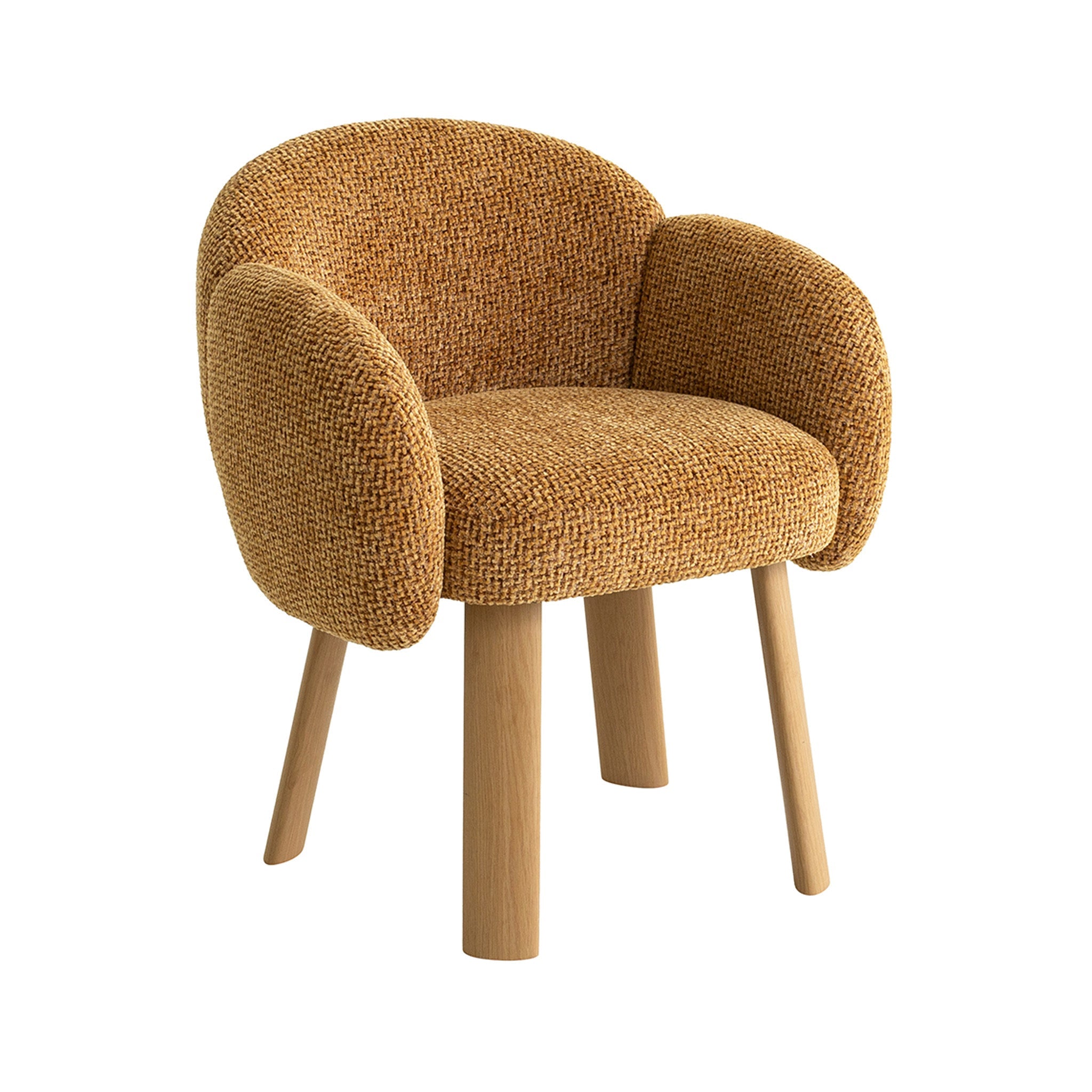 Natural Verona Dining Chair - Honeycomb Ochre
