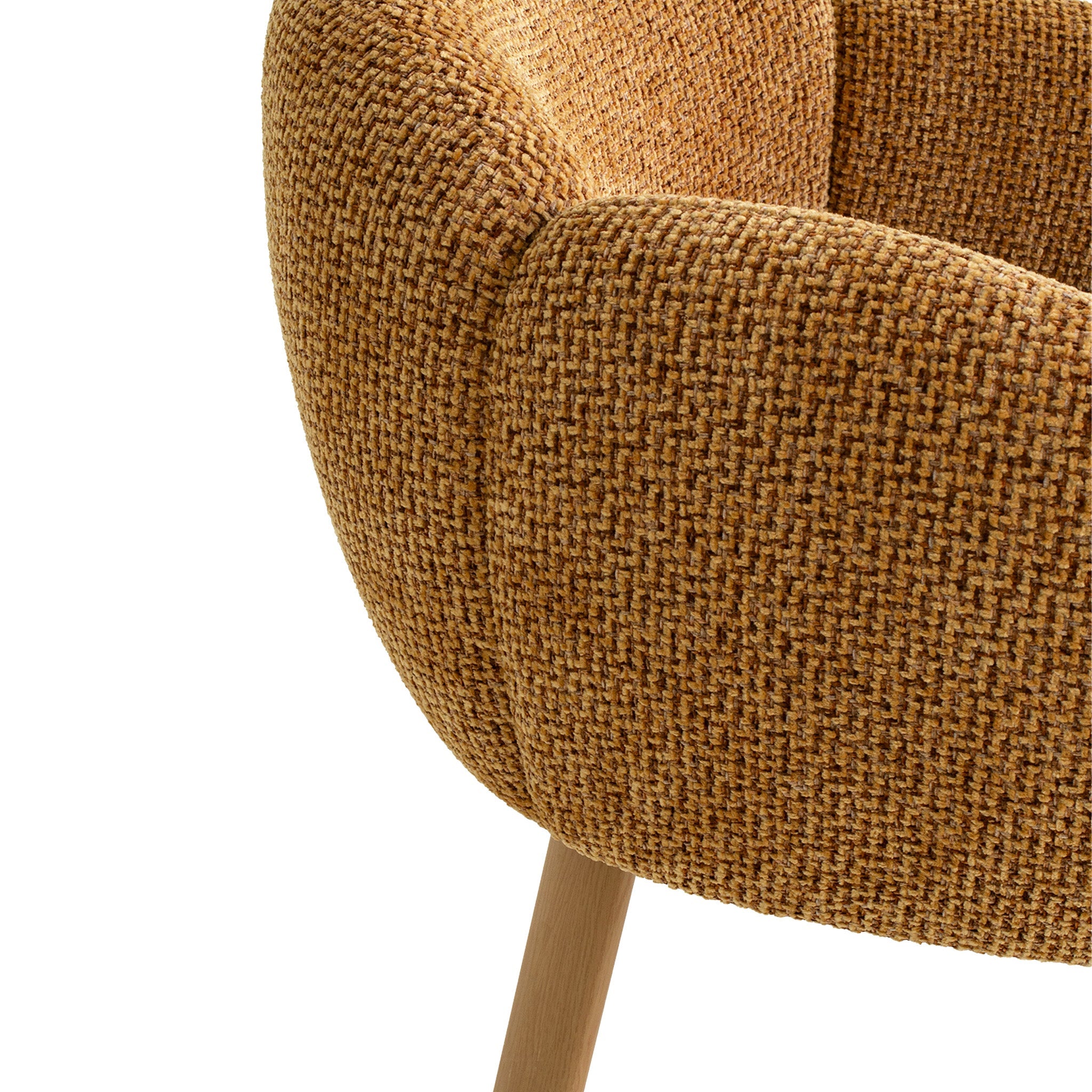 Natural Verona Dining Chair - Honeycomb Ochre