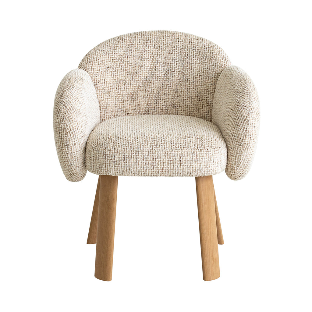 Natural Verona Dining Chair - Honeycomb White