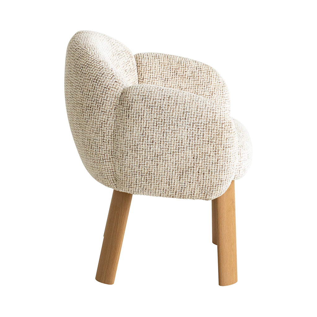 Natural Verona Dining Chair - Honeycomb White