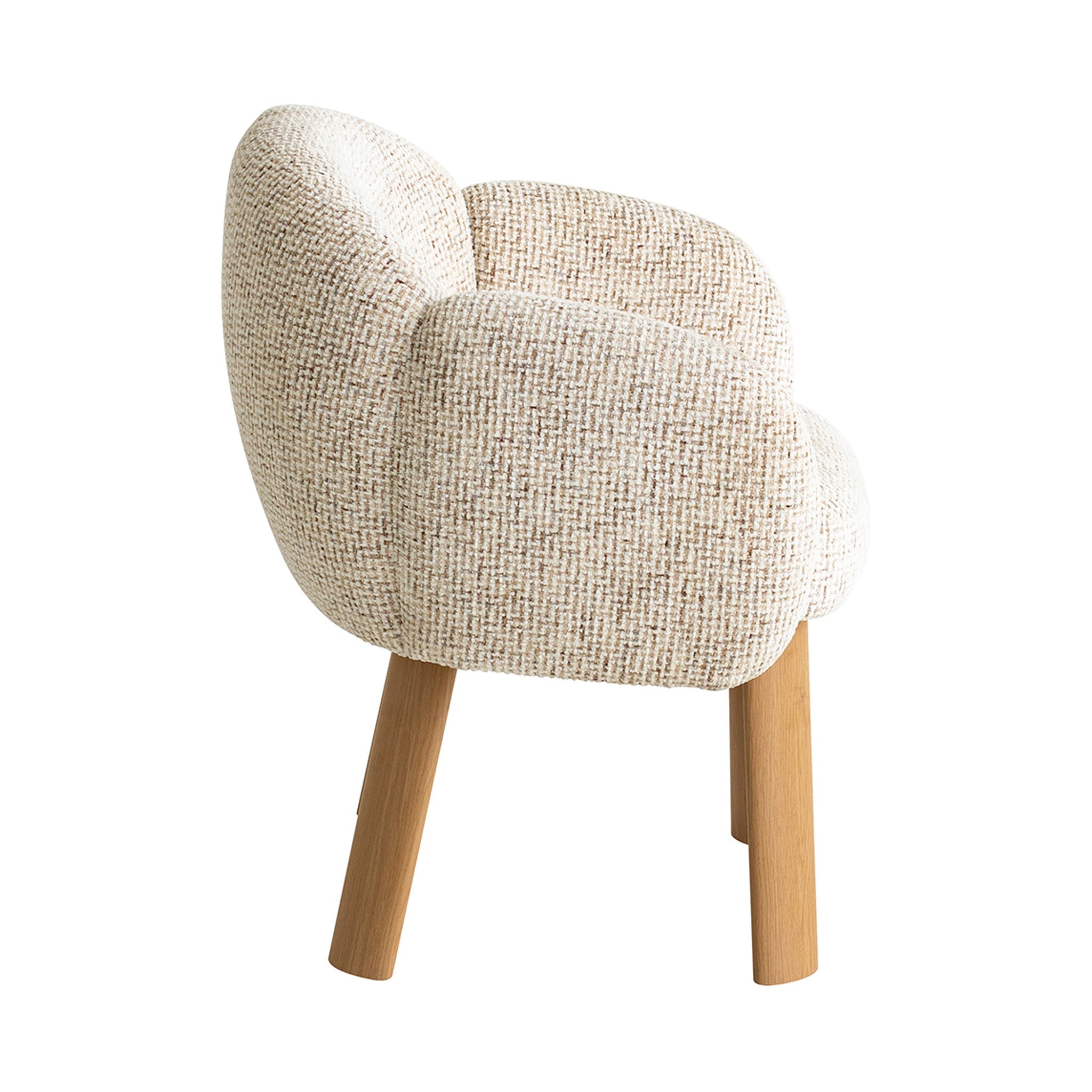 Natural Verona Dining Chair - Honeycomb White
