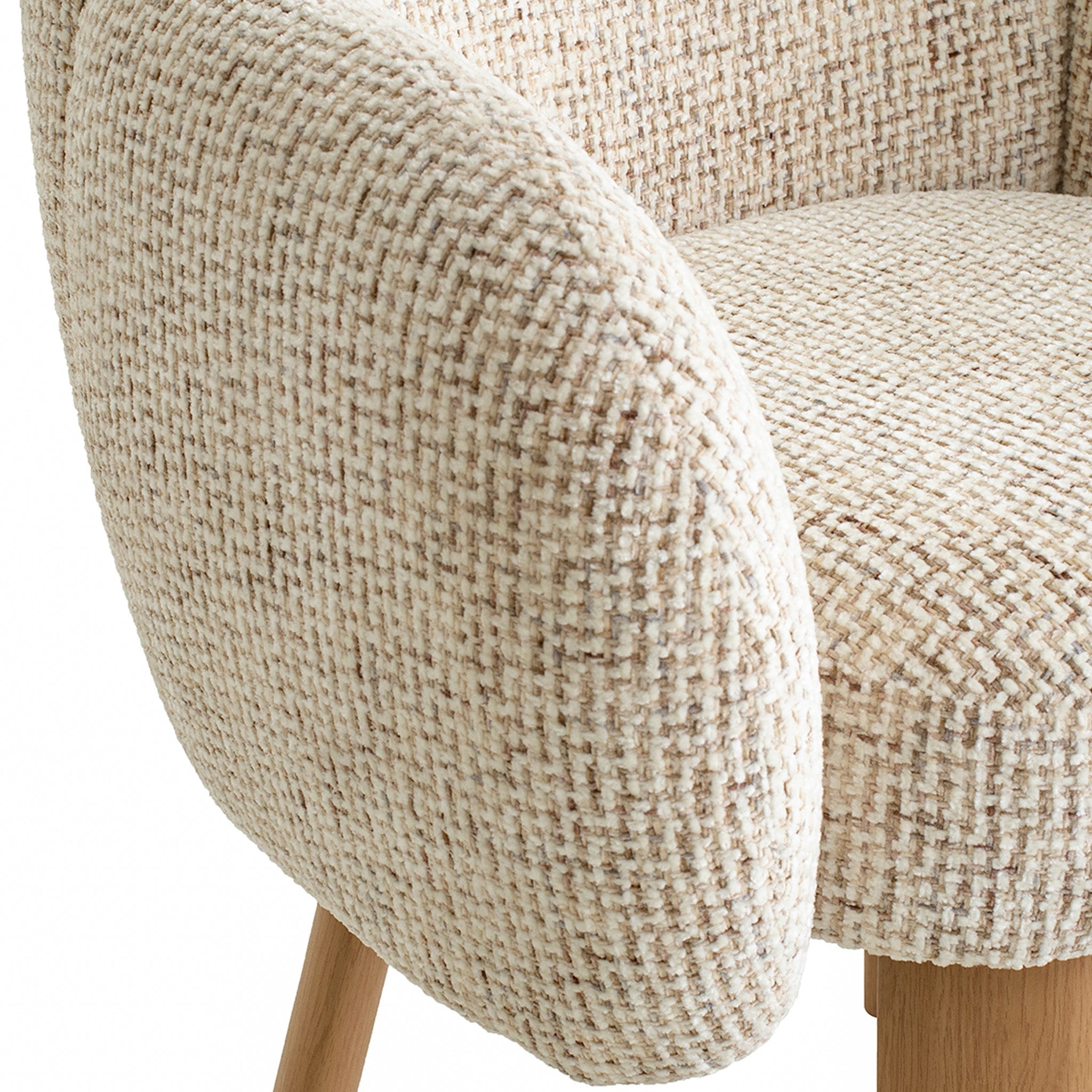 Natural Verona Dining Chair - Honeycomb White