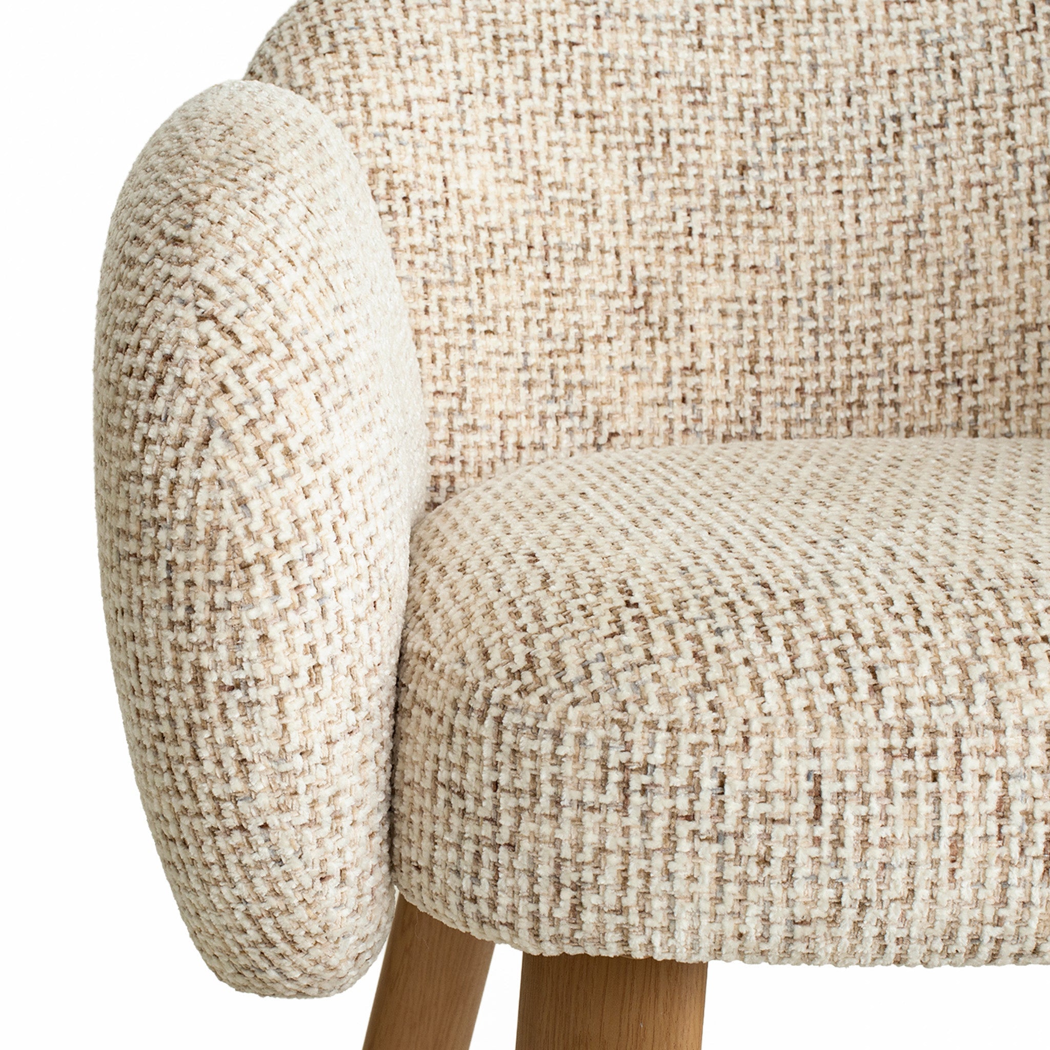 Natural Verona Dining Chair - Honeycomb White