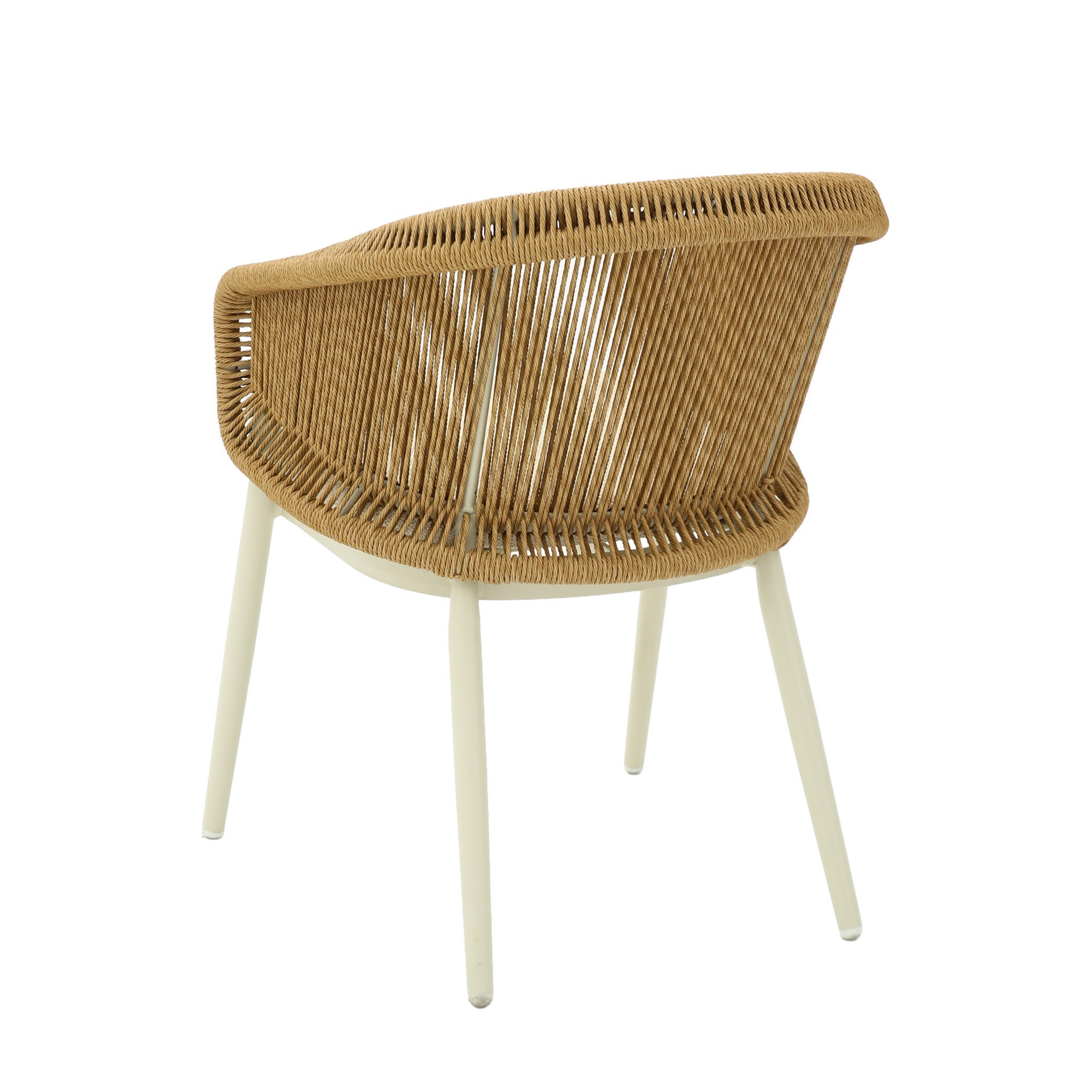 Natural Rattan Outdoor Verona Dining Chair - Beige Cushion