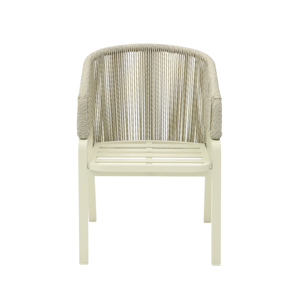Grey Rattan Outdoor Verona Dining Chair - Grey Cushion (Set of 2)