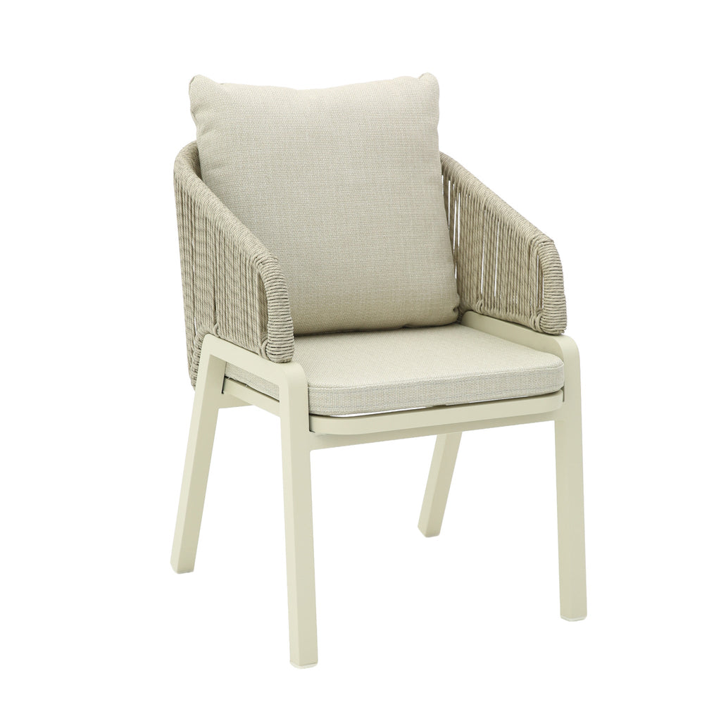 Grey Rattan Outdoor Verona Dining Chair - Grey Cushion (Set of 2)