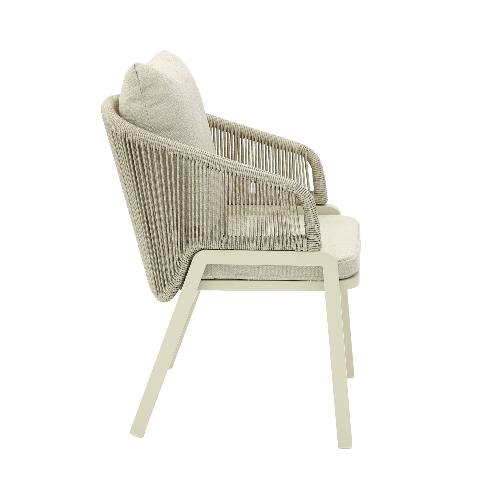 Grey Rattan Outdoor Verona Dining Chair - Grey Cushion (Set of 2)