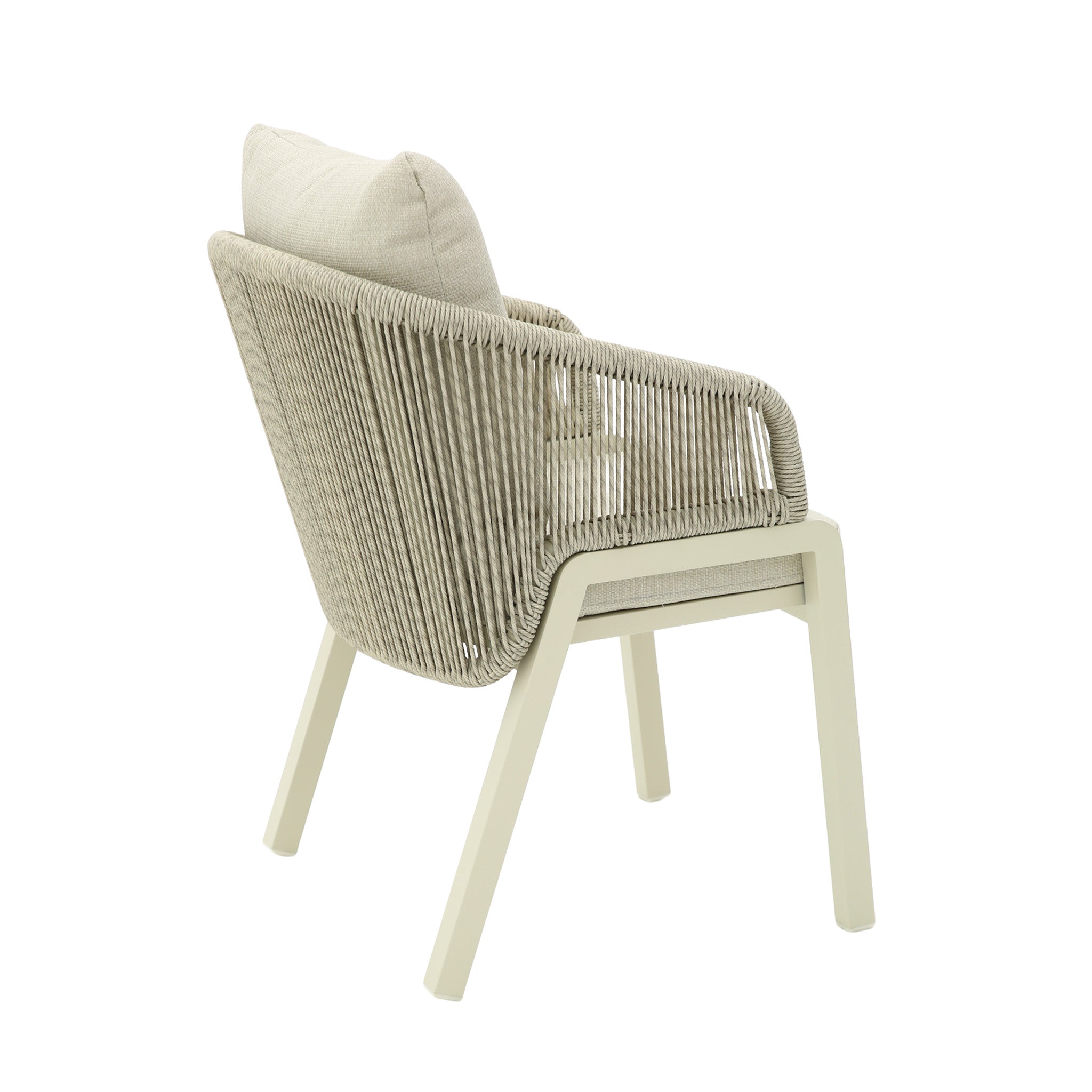 Grey Rattan Outdoor Verona Dining Chair - Grey Cushion (Set of 2)